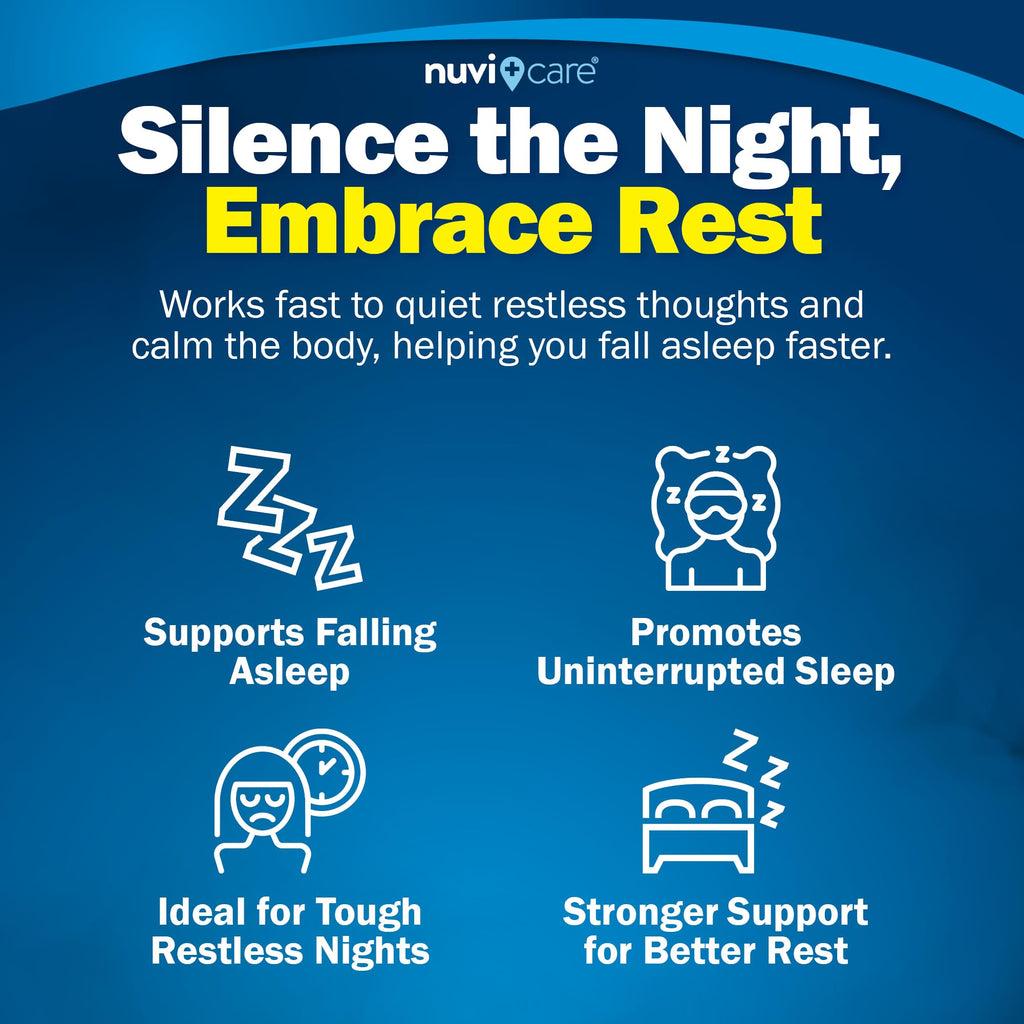 NUVICARE Maximum Strength SleepAid Soft Gels - Nighttime Sleep Aid with Diphenhydramine HCl 50mg - Non Habit Forming Sleeping Pills for Adults - Extra Strong OTC Sleep Aids for Adults (100 Count) - FENGGESTORE20