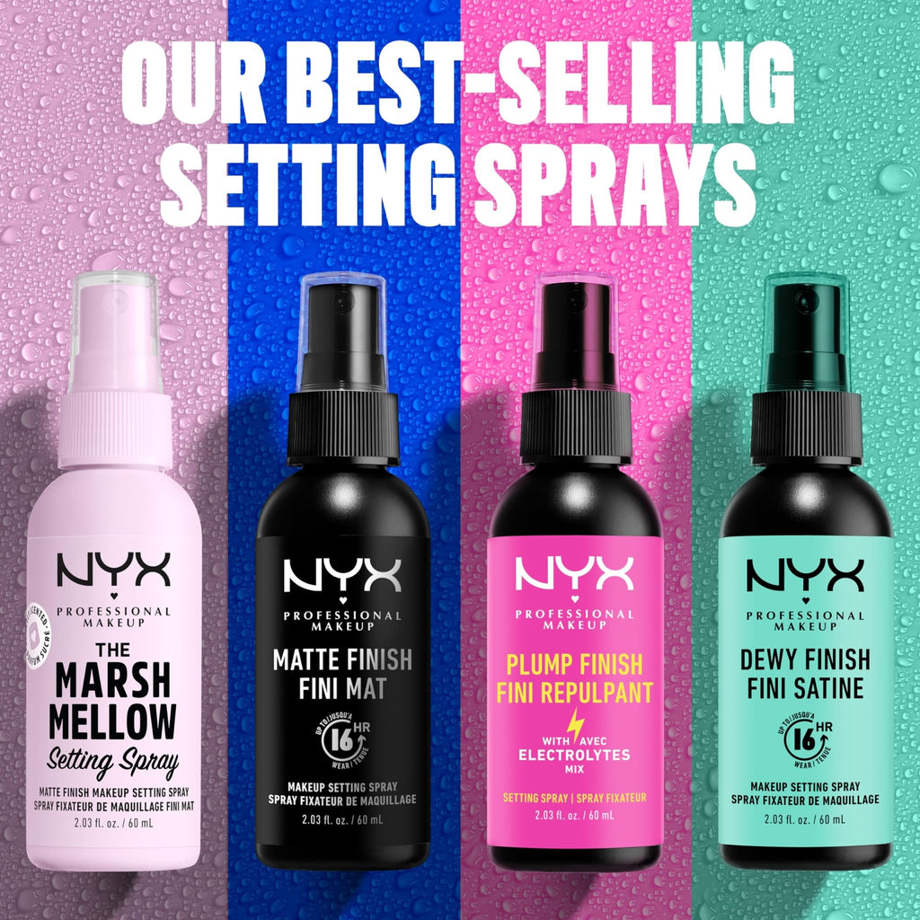 NYX PROFESSIONAL MAKEUP Makeup Setting Spray - Matte Finish, Long-Lasting Face Mist for up to 16HR Wear, Vegan Formula - FENGGESTORE20