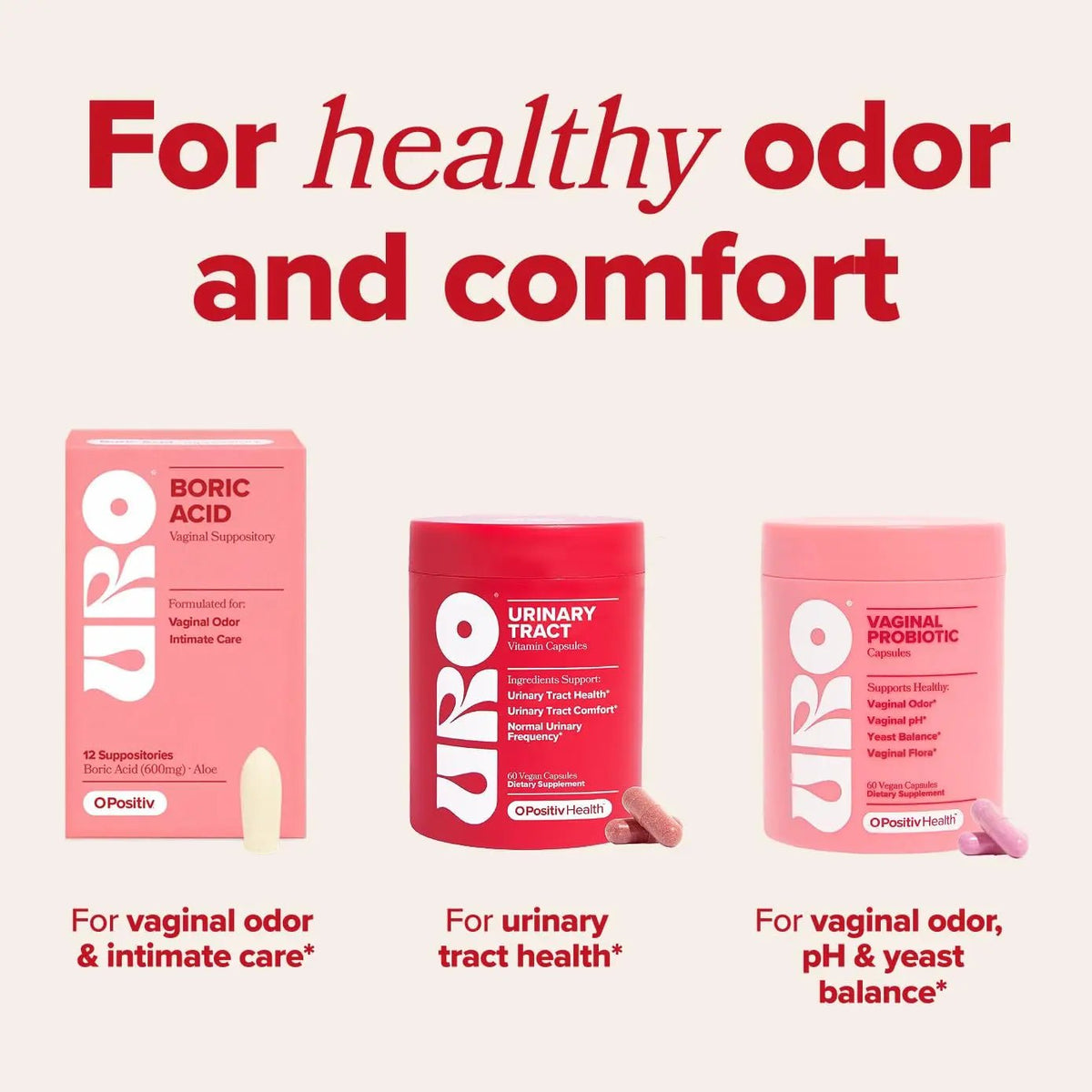 O Positiv URO Urinary Tract Health Supplement for Women, 60 Count (Pack of 1) - Urinary Support Vitamins with Pacran Complete Cranberry Extract, D-Mannose, & Vitamin C - Vegan & Gluten-Free - FENGGESTORE20