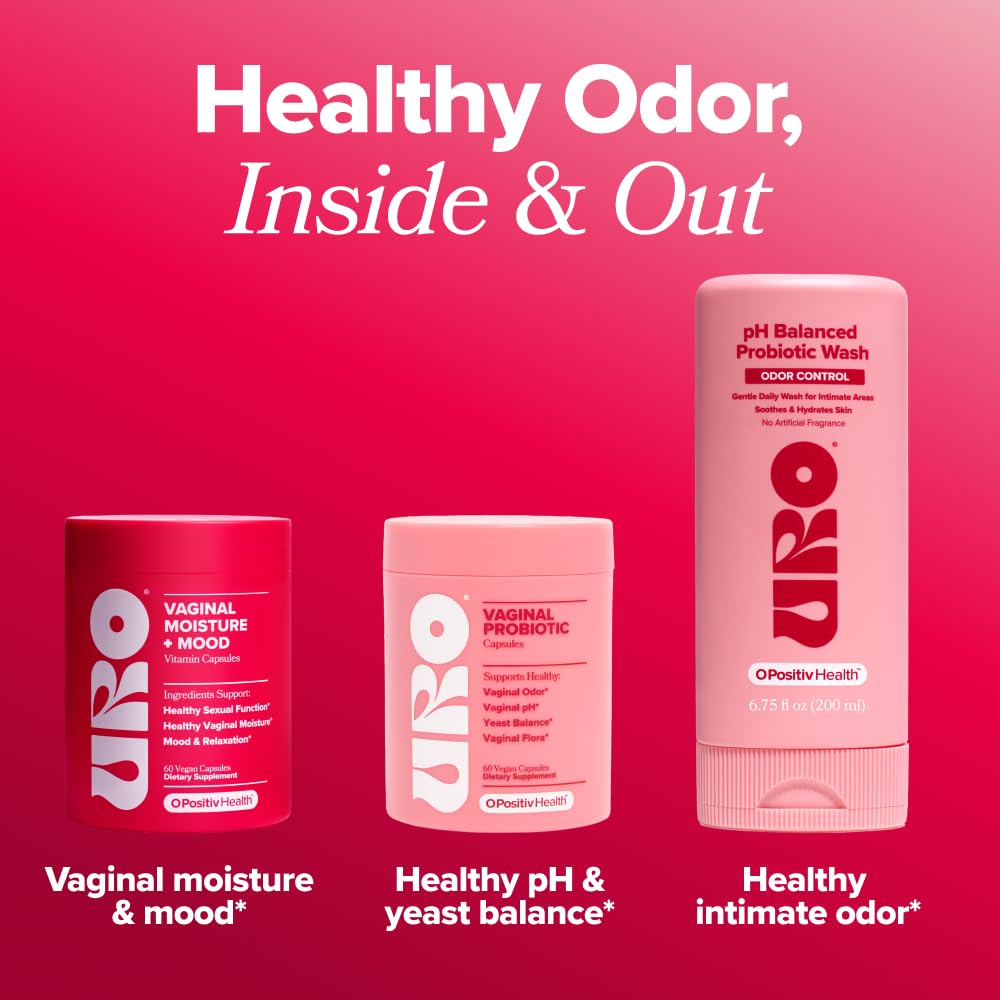 O Positiv URO Vaginal Moisture & Mood – Formulated to Support Vaginal Moisture, Mood & Relaxation – with KSM-66® Ashwagandha, Ginkgo Biloba, Mucuna pruriens, and GABA – 30 Servings - FENGGESTORE20