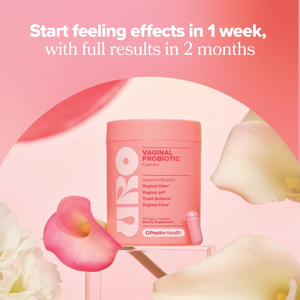 O Positiv URO Vaginal Probiotics for Women pH Balance with Prebiotics & Lactobacillus – Vaginal Health Supplement – Promote Healthy Vaginal Odor & Flora, 60 Count (Pack of 1), 1 Month Supply - FENGGESTORE20