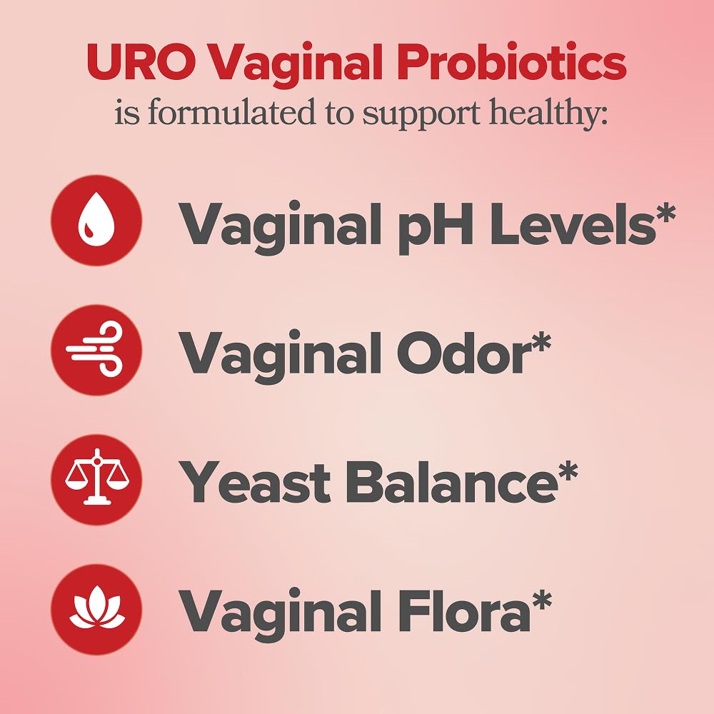 O Positiv URO Vaginal Probiotics for Women pH Balance with Prebiotics & Lactobacillus – Vaginal Health Supplement – Promote Healthy Vaginal Odor & Flora, 60 Count (Pack of 1), 1 Month Supply - FENGGESTORE20
