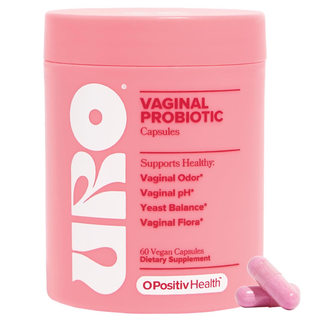 O Positiv URO Vaginal Probiotics for Women pH Balance with Prebiotics & Lactobacillus – Vaginal Health Supplement – Promote Healthy Vaginal Odor & Flora, 60 Count (Pack of 1), 1 Month Supply - FENGGESTORE20