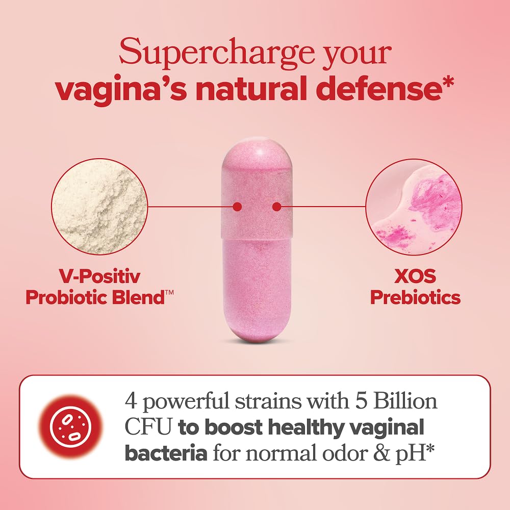 O Positiv URO Vaginal Probiotics for Women pH Balance with Prebiotics & Lactobacillus – Vaginal Health Supplement – Promote Healthy Vaginal Odor & Flora, 60 Count (Pack of 1), 1 Month Supply - FENGGESTORE20