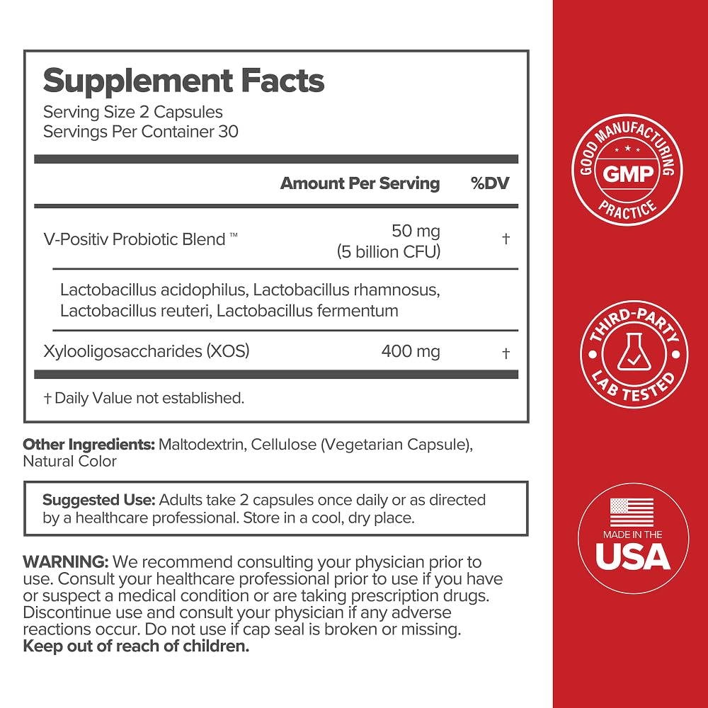 O Positiv URO Vaginal Probiotics for Women pH Balance with Prebiotics & Lactobacillus – Vaginal Health Supplement – Promote Healthy Vaginal Odor & Flora, 60 Count (Pack of 1), 1 Month Supply - FENGGESTORE20