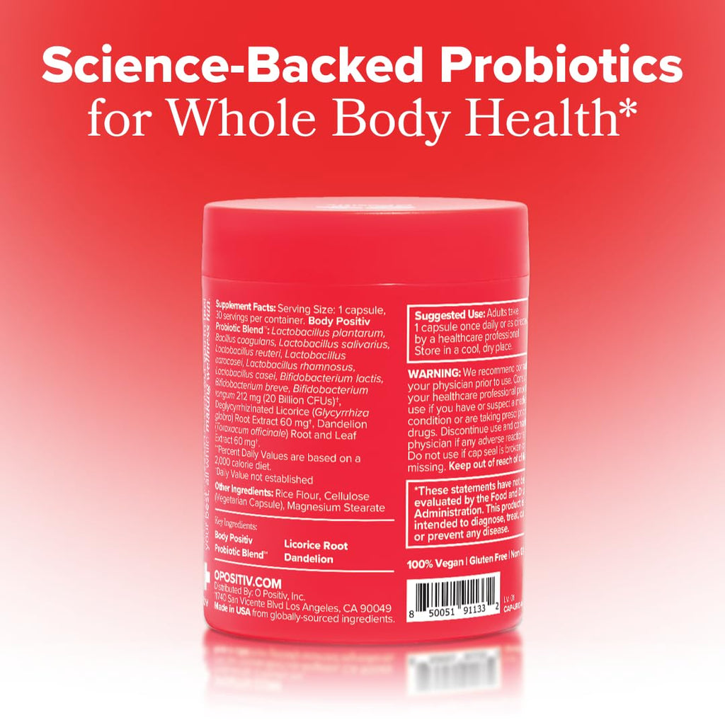 O Positiv URO Women’s Probiotic – All-in-one Probiotic for Women - Vaginal, Gut, Skin, and Oral Microbiome Health – 20B+ CFUs, Licorice Root, Dandelion - FENGGESTORE20