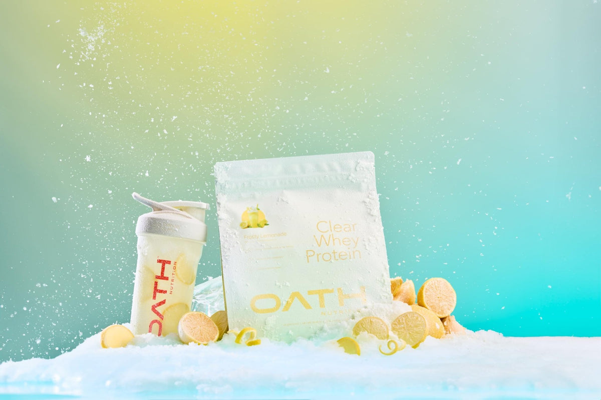 Oath Nutrition Clear Whey Isolate Protein Powder, Frosty Lemonade, 20g Complete Protein per Serving, No Added Sugar, Grass-Fed, 21 Servings - FENGGESTORE20