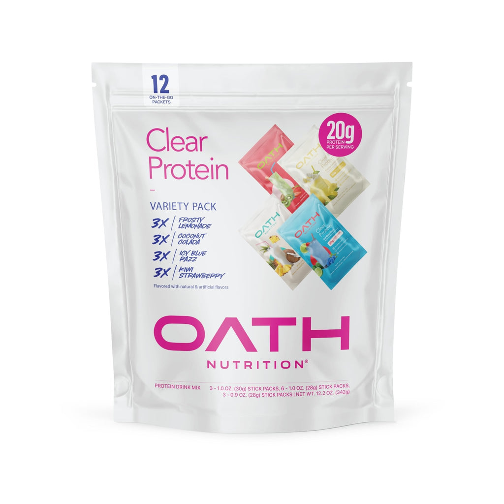 Oath Nutrition Clear Whey Isolate Protein Powder Variety Pack, 12 Pack - FENGGESTORE20
