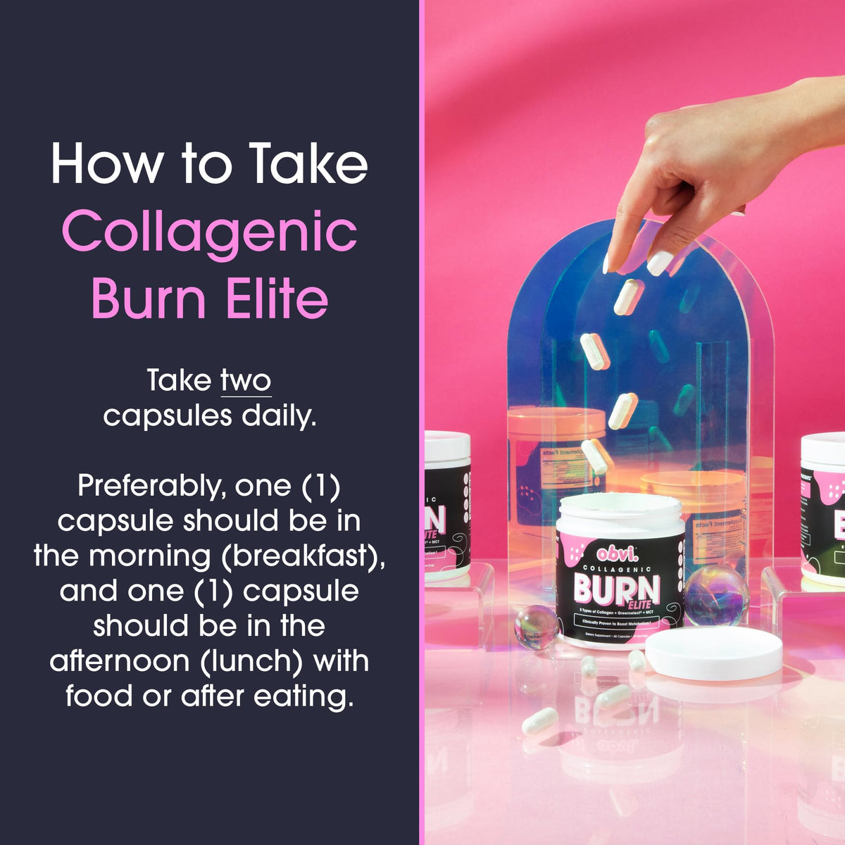 Obvi Burn Elite - Collagen Supplement for Women - Fitness Support - Metabolism Support Supplement - Healthy Mobility - Natural Thermogenic Formula - FENGGESTORE20