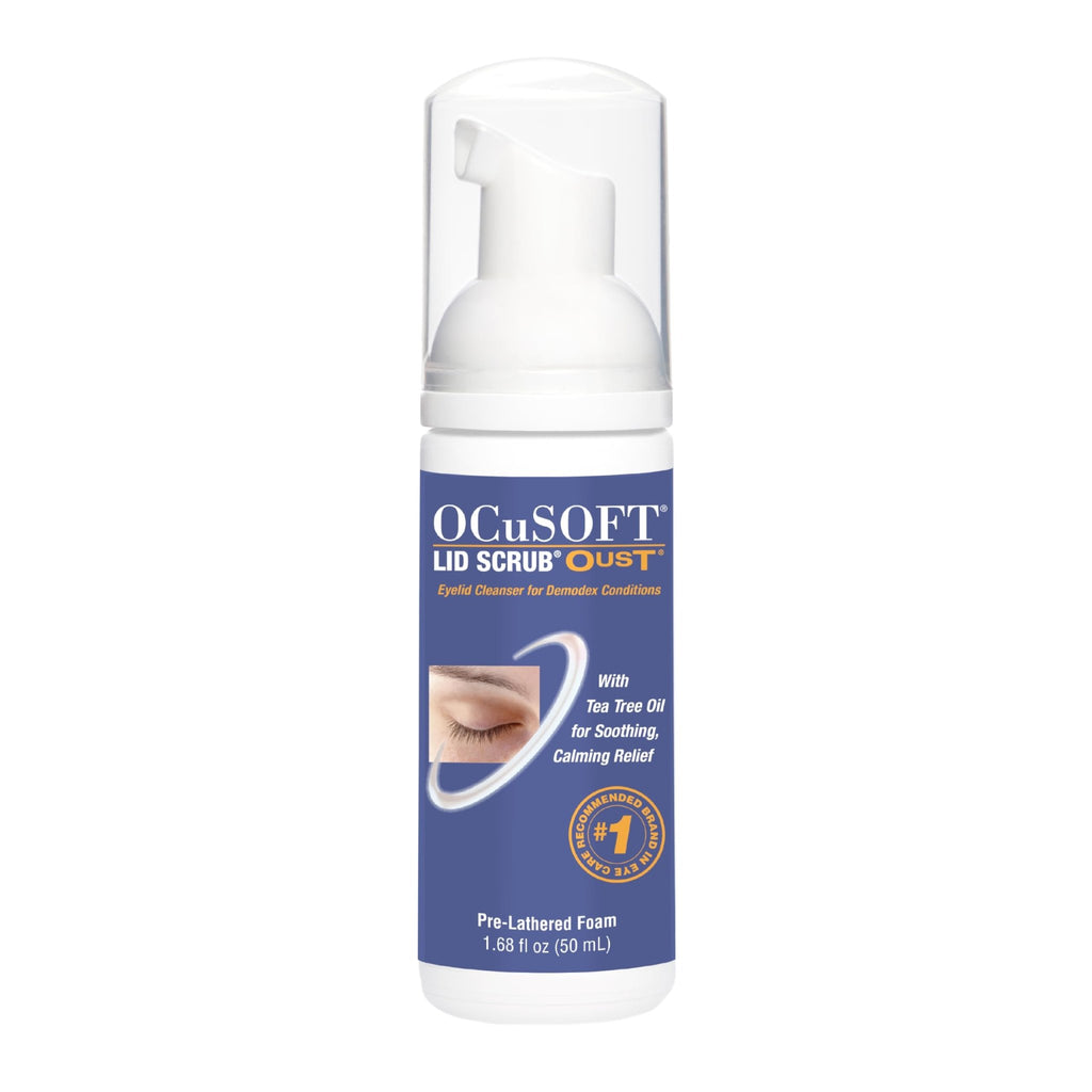 OCuSOFT Oust Demodex Foam Cleanser - Extra Strength - Foaming Cleanser for Eyelids & Eyelashes with Tea Tree Oil - FENGGESTORE20
