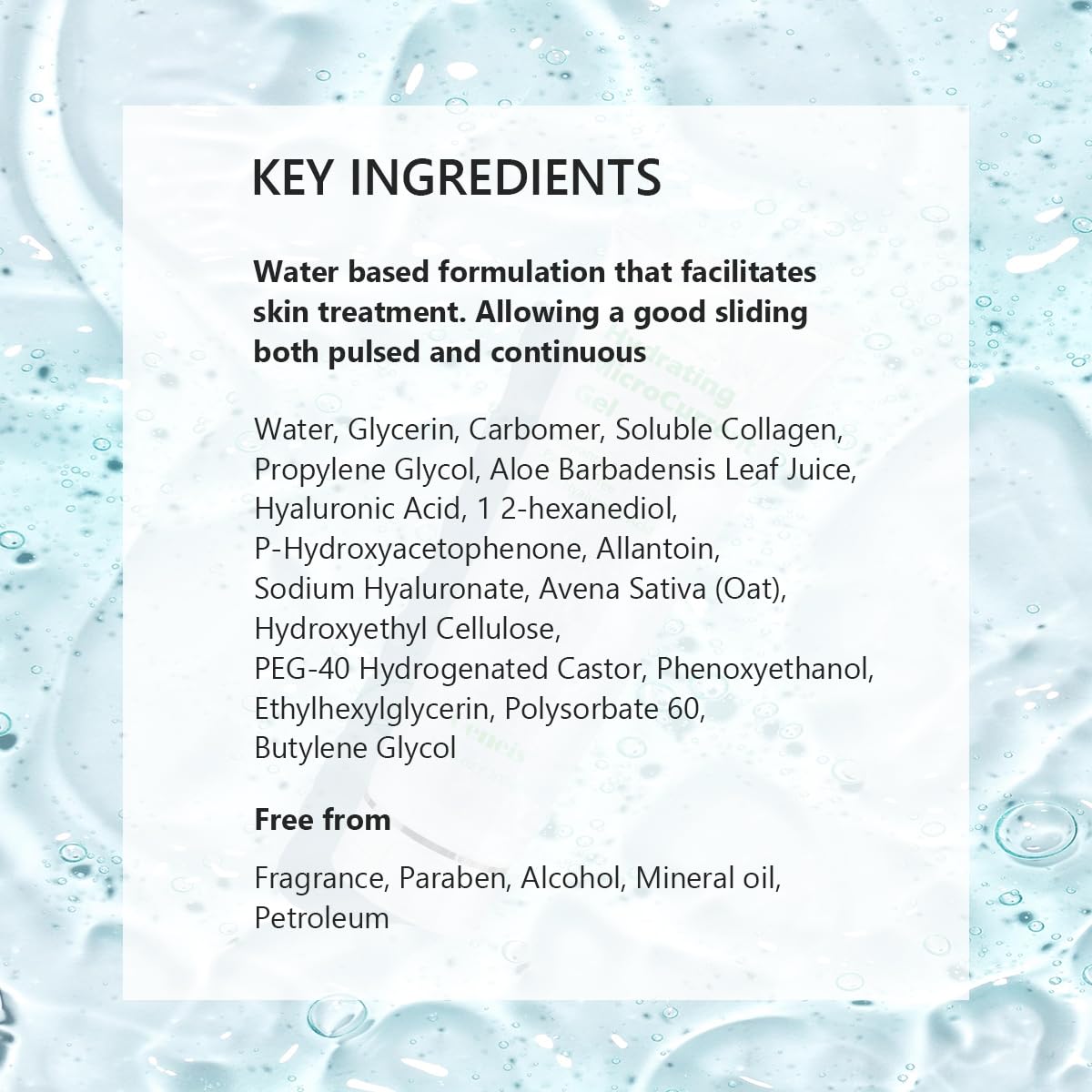 Oeneis Hydrating Microcurrent Conductive Gel, Fragrance-Free, Paraben-Free, Gel Primer with Hyaluronic Acid, Non-irritating - FENGGESTORE20