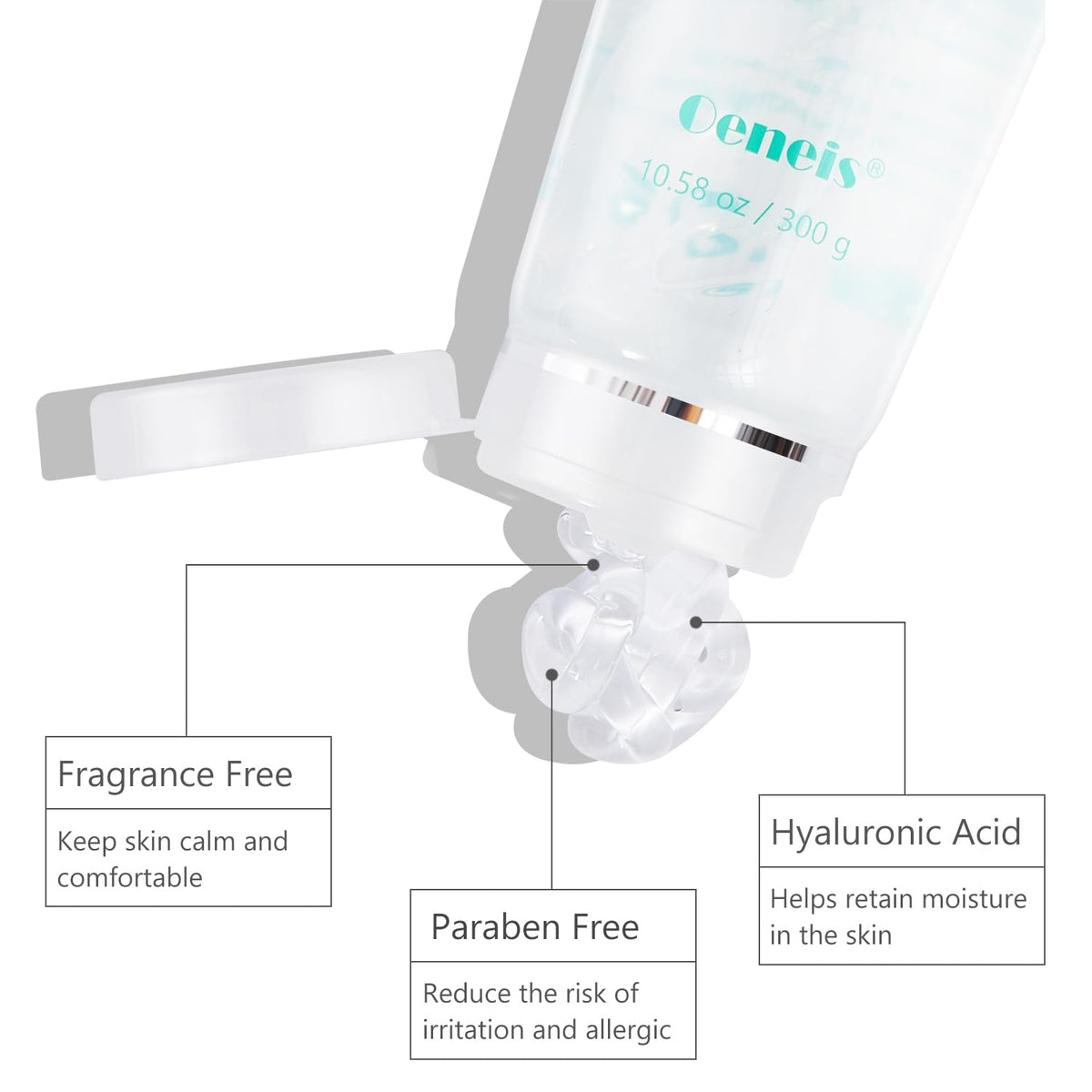 Oeneis Hydrating Microcurrent Conductive Gel, Fragrance-Free, Paraben-Free, Gel Primer with Hyaluronic Acid, Non-irritating - FENGGESTORE20
