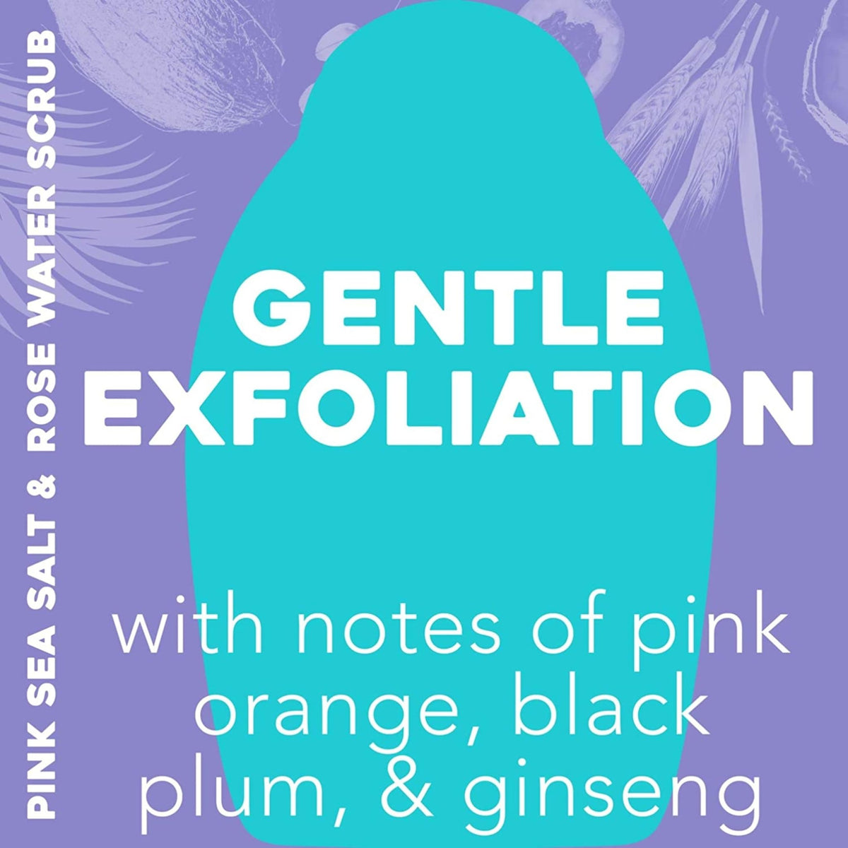 OGX Sensitive + Rose Water & Pink Sea Salt Exfoliating Body Scrub + Rose Quartz, Gentle Exfoliating Daily Body Wash Softens Skin - FENGGESTORE20