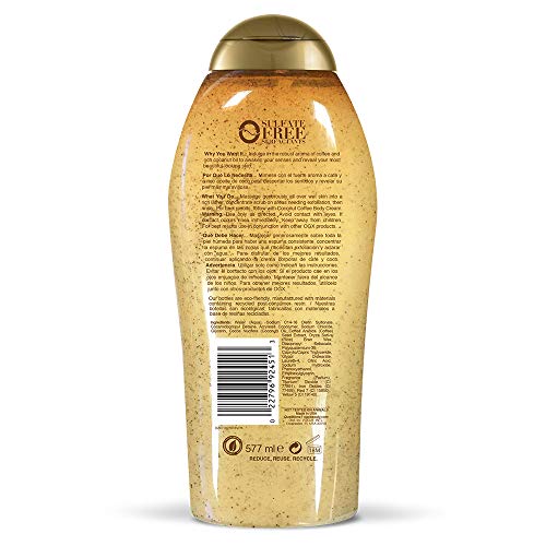 OGX Smoothing + Coconut Coffee Exfoliating Body Scrub with Arabica Coffee & Coconut Oil - FENGGESTORE20