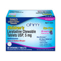 Ohm Children's Allergy Medicine, Loratadine 5mg, Chewable Tablets (30 Count) Grape Flavor, Non-Drowsy Antihistamine, 24-Hour Allergy Relief for Runny Nose, Watery Eyes, Itchy Throat & Nose - FENGGESTORE20