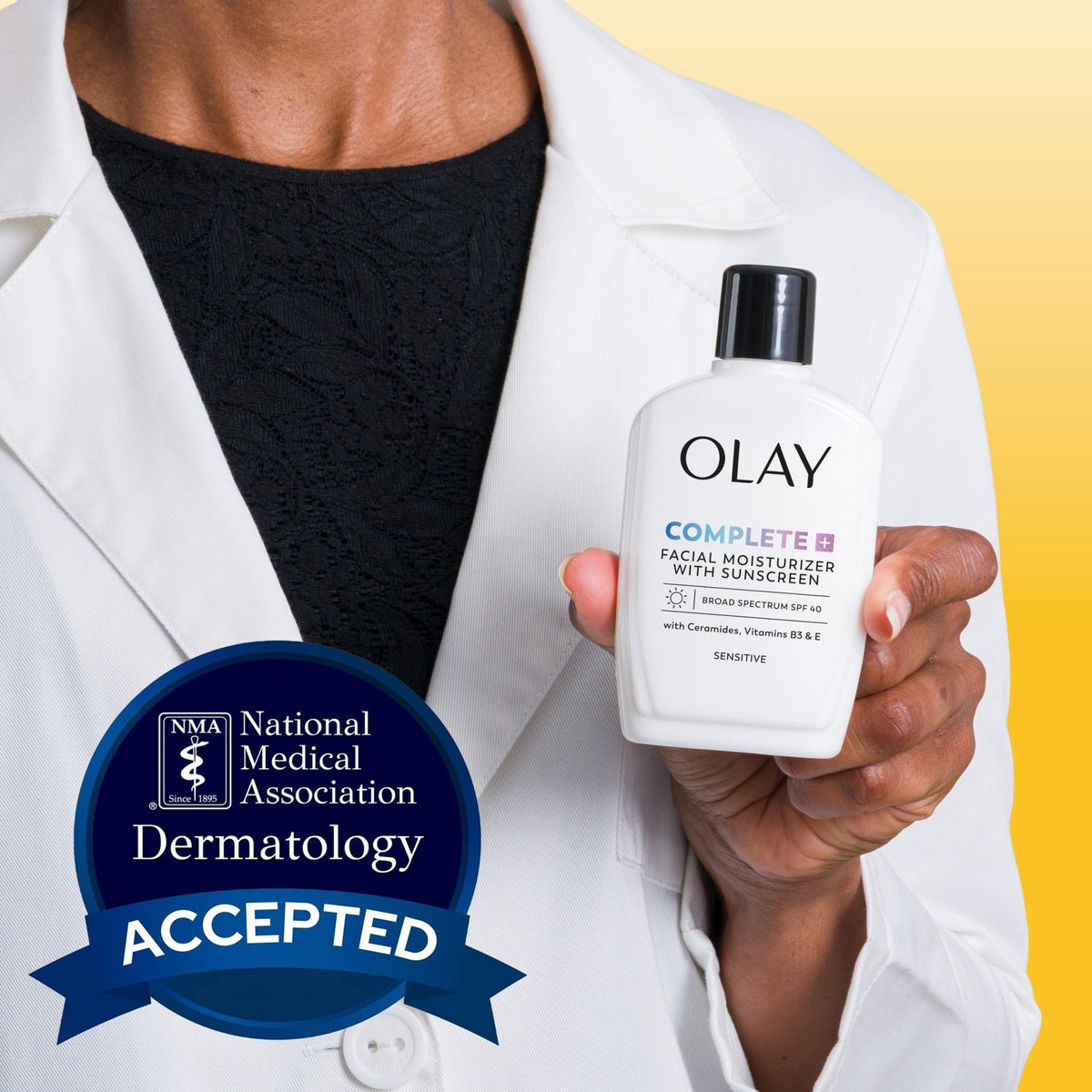 Olay Complete+ Face Moisturizer with Sunscreen SPF 40, For Sensitive Skin, Broad Spectrum Sun Protection, Fragrence-Free - FENGGESTORE20