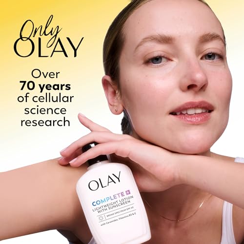 Olay Complete+ Face Moisturizer with Sunscreen SPF 40, For Sensitive Skin, Broad Spectrum Sun Protection, Fragrence-Free - FENGGESTORE20