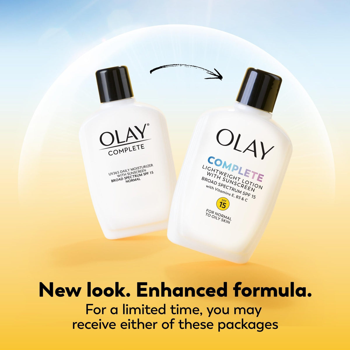 Olay Face Moisturizer, Complete with Sunscreen SPF 15, Daily Facial Lotion for Normal Skin, Lightweight Hydrating Broad Spectrum Sun Protection - FENGGESTORE20