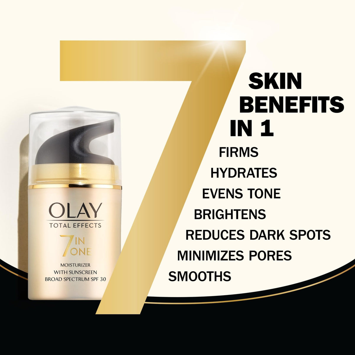 Olay Facial Moisturizing Lotion SPF 30 Total Effects for Dry Skin, 7 Benefits including Minimize Pores, Anti-Aging, 1.7 oz - FENGGESTORE20