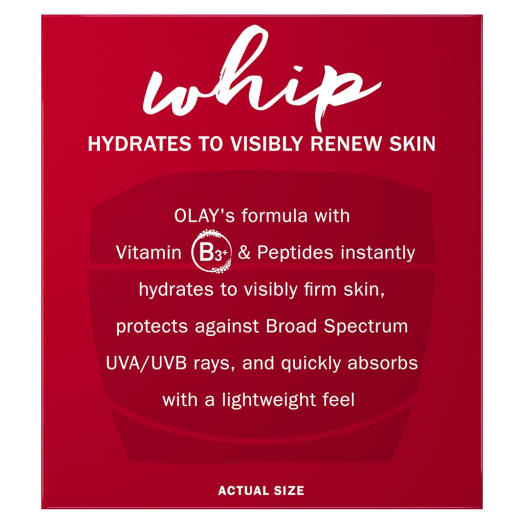 Olay Regenerist Whip Face Moisturizer Cream with Sunscreen SPF 25, 1.7 oz - FENGGESTORE20