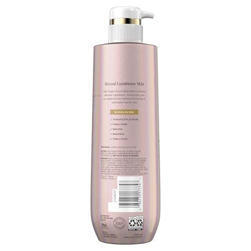 Olay Super Serum Body Wash for Extra Dry Skin, 24hr Long Lasting Hydration, 5+ Ingredient - FENGGESTORE20