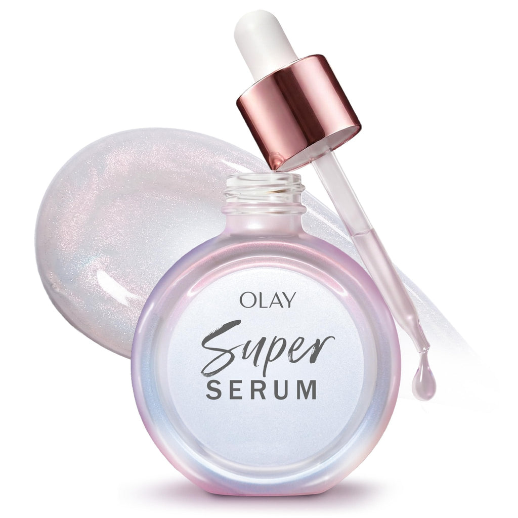 Olay Super Serum - Glow Serum for Face - Activated Niacinamide, Vitamin C & E, Collagen Peptide, AHA - 5-in-1 Benefits - Brightens, Hydrates, Smooths, - FENGGESTORE20