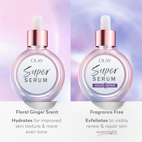 Olay Super Serum - Glow Serum for Face - Activated Niacinamide, Vitamin C & E, Collagen Peptide, AHA - 5-in-1 Benefits - Brightens, Hydrates, Smooths, Firms, Evens Tone, Proactive Anti-Aging, 1.7 Oz - FENGGESTORE20