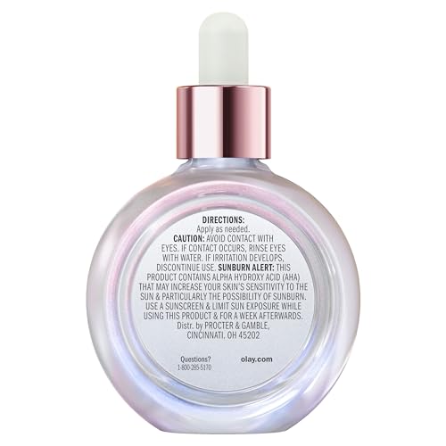 Olay Super Serum - Glow Serum for Face - Activated Niacinamide, Vitamin C & E, Collagen Peptide, AHA - 5-in-1 Benefits - Brightens, Hydrates, Smooths, Firms, Evens Tone, Proactive Anti-Aging, 1.7 Oz - FENGGESTORE20