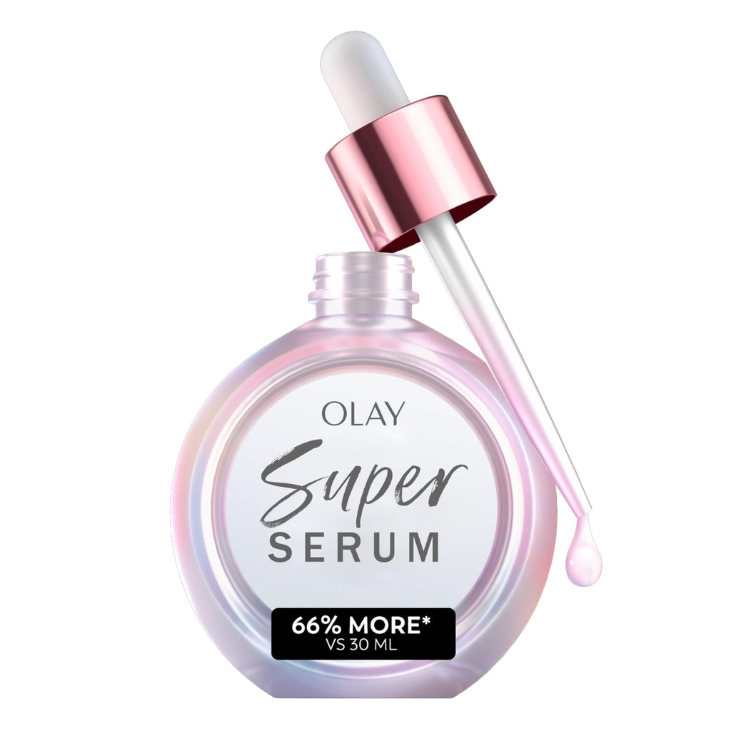 Olay Super Serum - Glow Serum for Face - Activated Niacinamide, Vitamin C & E, Collagen Peptide, AHA - 5-in-1 Benefits - Brightens, Hydrates, Smooths, Firms, Evens Tone, Proactive Anti-Aging, 1.7 Oz - FENGGESTORE20