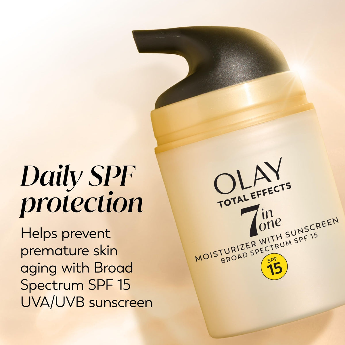 OLAY Total Effects 7-in-1 Anti-Aging Face Moisturizer with SPF 15, Fragrance-Free 1.7 oz - FENGGESTORE20