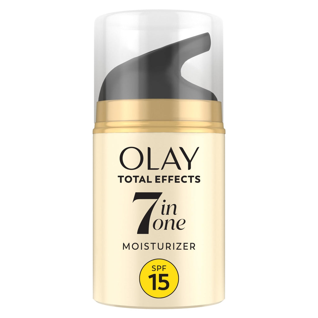 OLAY Total Effects 7-in-1 Anti-Aging Face Moisturizer with SPF 15, Fragrance-Free 1.7 oz - FENGGESTORE20