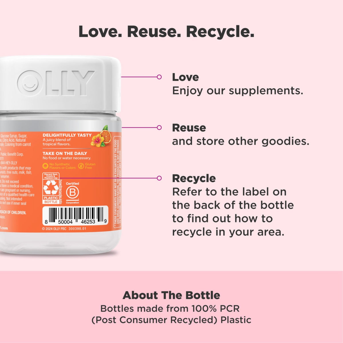 OLLY Heavenly Hair Gummy, Supports Healthy Hair, Keratin, Biotin, AMLA, Chewable Supplement, 30 Day Supply - 60 Count - FENGGESTORE20