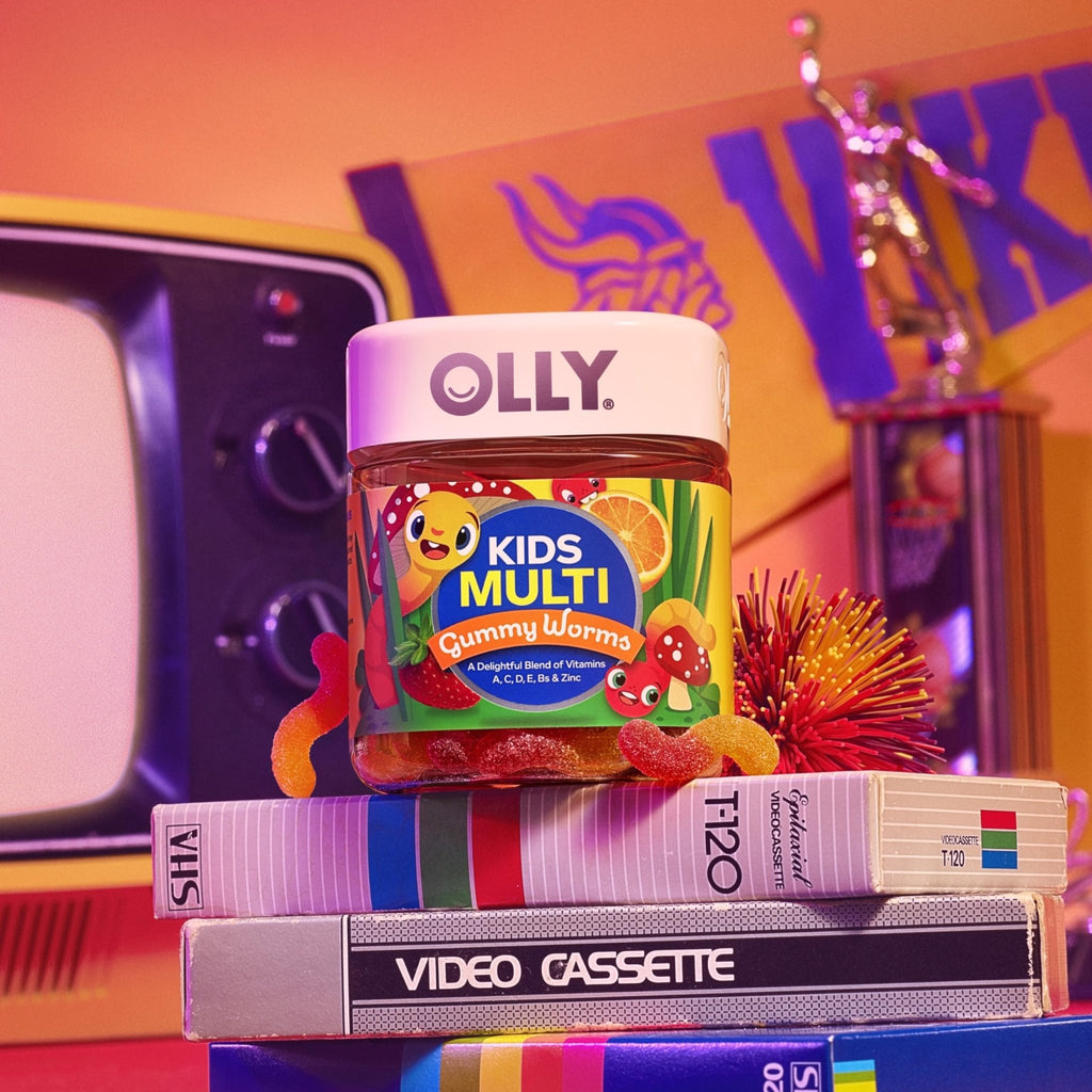 OLLY Kids Multivitamin Gummy Worms, Overall Health and Immune Support, Vitamins and Minerals A, C, D, E, Bs and Zinc, Chewable Supplement - FENGGESTORE20