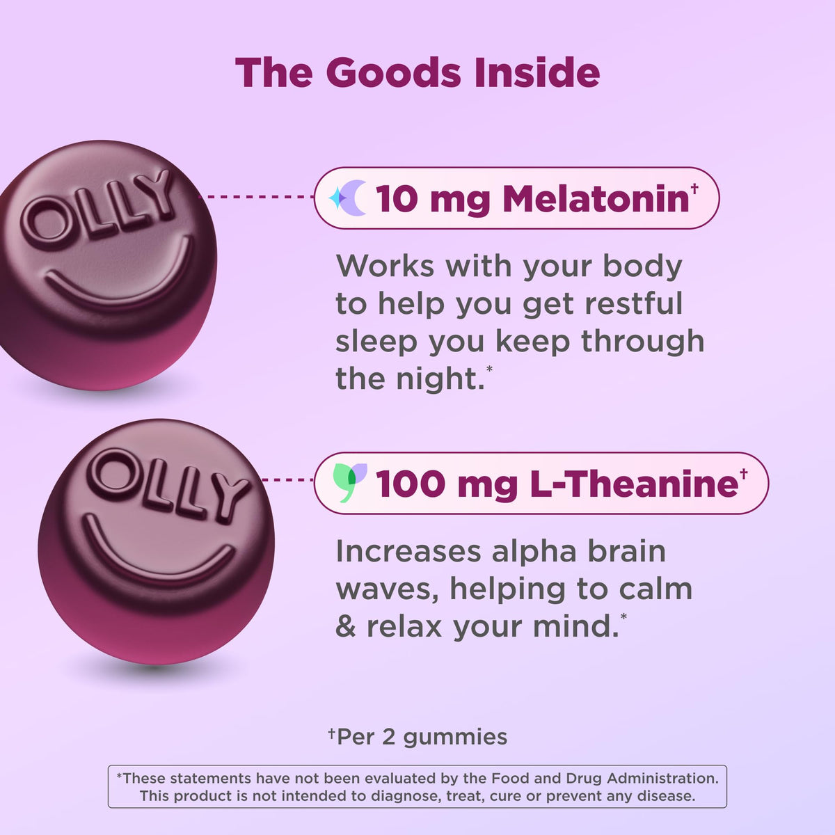OLLY Max Strength Sleep Gummy, 10mg Melatonin, L-Theanine, Chamomile, Lemon Balm, Sugar Free, Vegetarian Sleep Aid, Strawberry - 70 Count - FENGGESTORE20