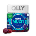 OLLY Men's Multivitamin Gummy, Vitamins A, C, D, E, B, Zinc, Blackberry Flavor, 45 Day Supply - 90 Count - FENGGESTORE20