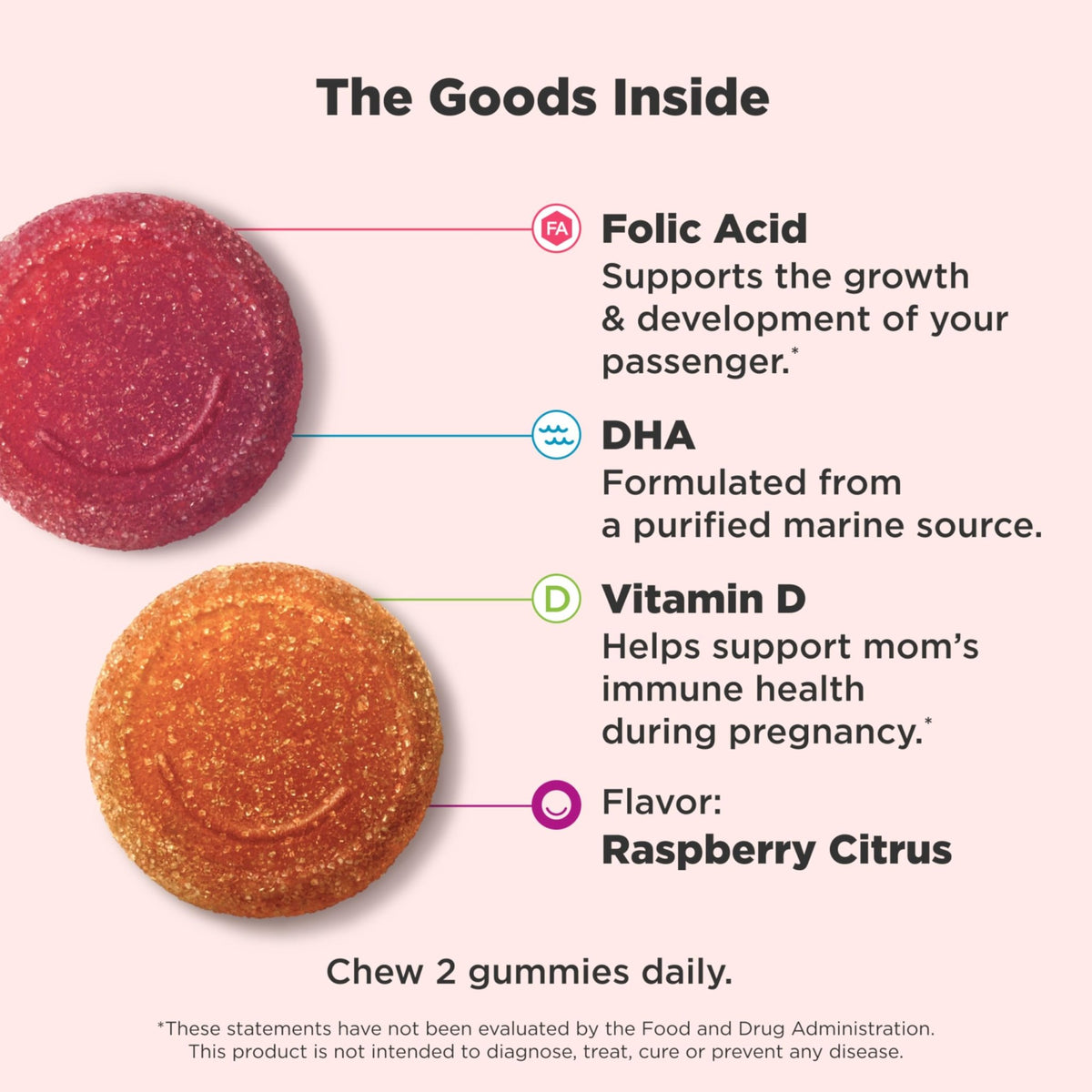 OLLY Prenatal Multivitamin Gummy, Supports Healthy Growth and Brain Development, Folic Acid, Vitamin D, Omega 3 DHA, Chewable Supplement - FENGGESTORE20