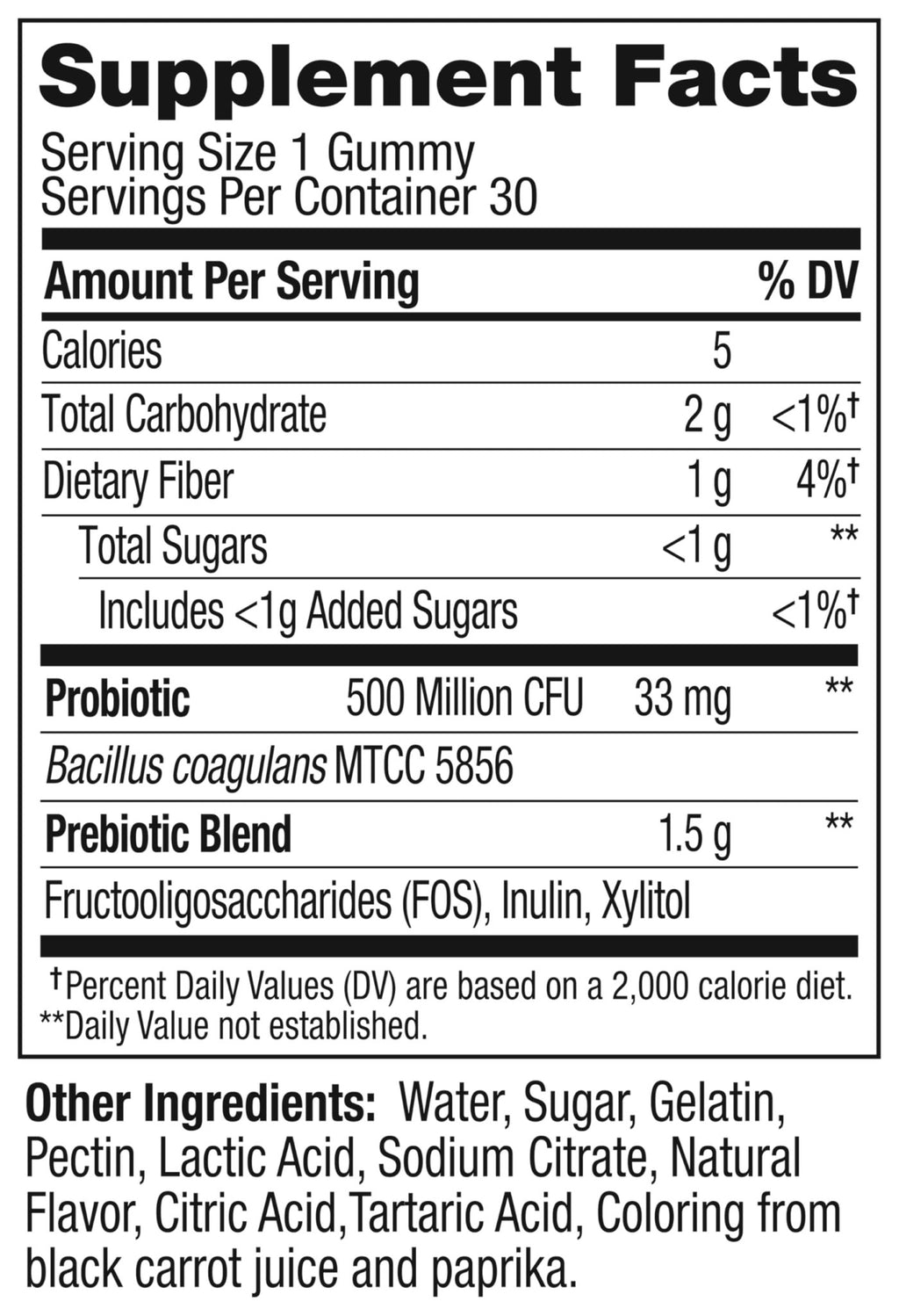OLLY Probiotic + Prebiotic Gummy, Digestive Support and Gut Health, 500 Million CFUs, Fiber, Adult Chewable Supplement - FENGGESTORE20