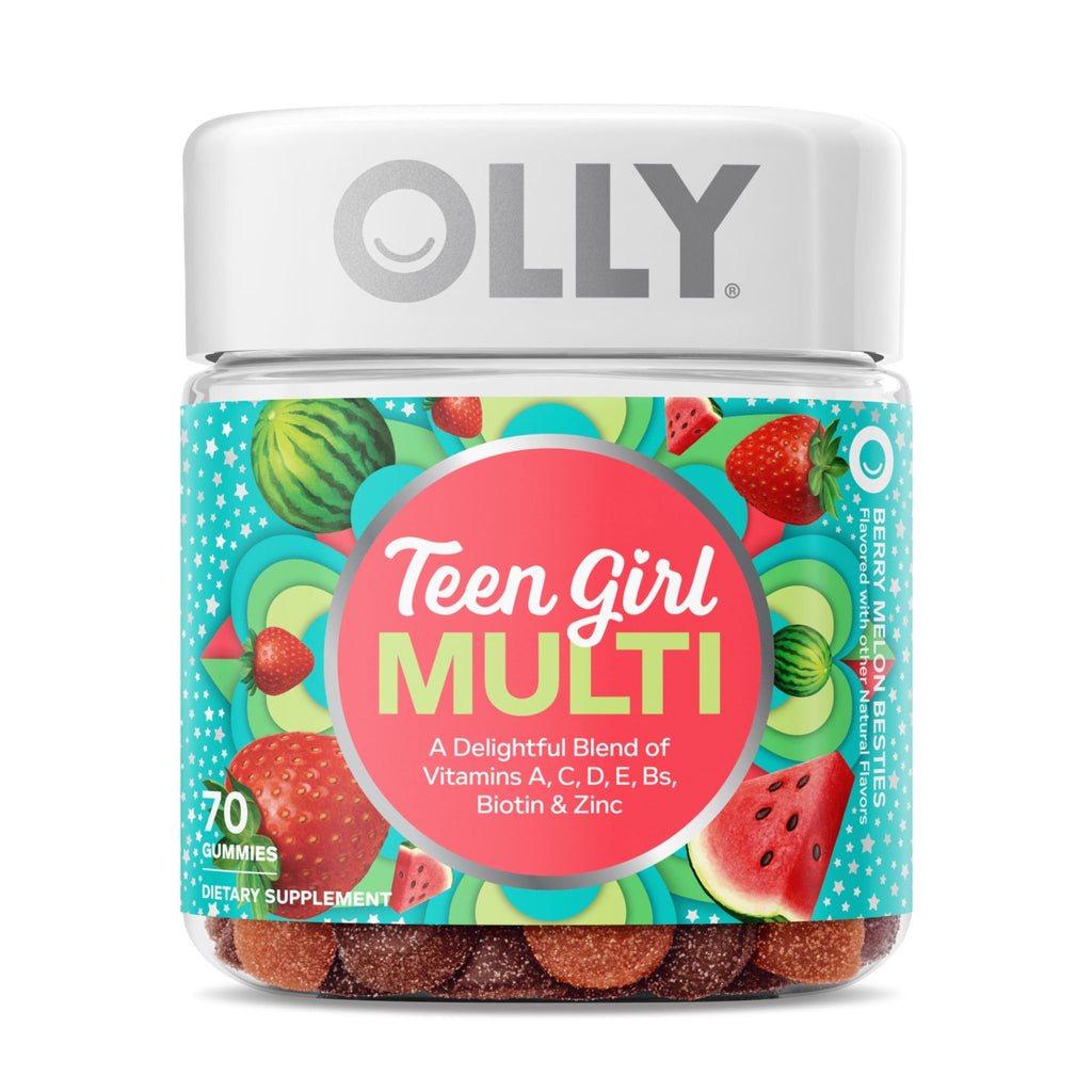 Olly Teen Girl Multi Gummy, Healthy Skin and Immune Support, 15 Essential Vitamins, Biotin, Zinc, Calcium, Chewable Multivitamin - FENGGESTORE20