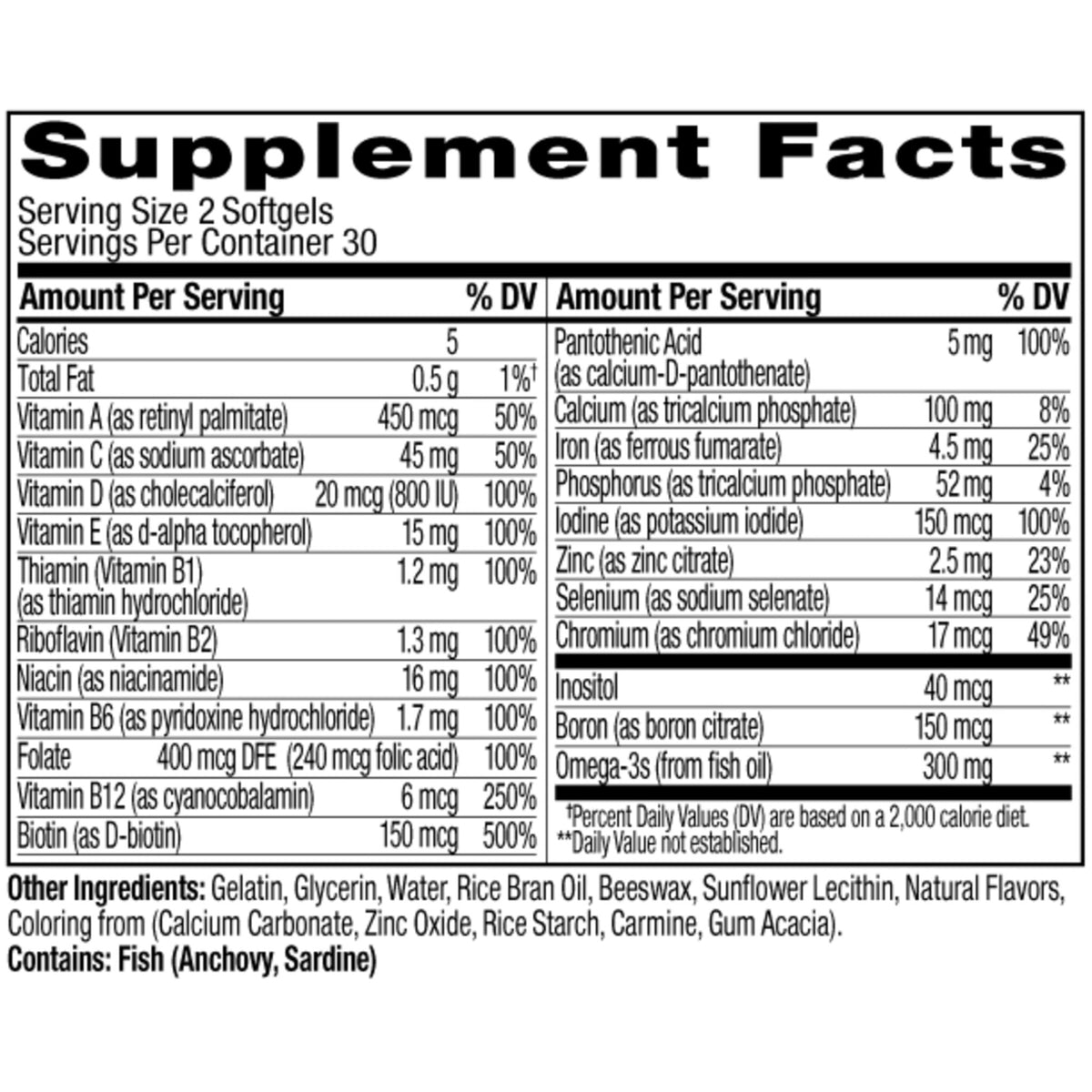 OLLY Ultra Strength Women's Multi Softgels, Overall Health and Immune Support, Omega-3s, Iron, Vitamins A, D, C, E, B12, Daily Multivitamin, 30 Day Supply - 60 Count - FENGGESTORE20