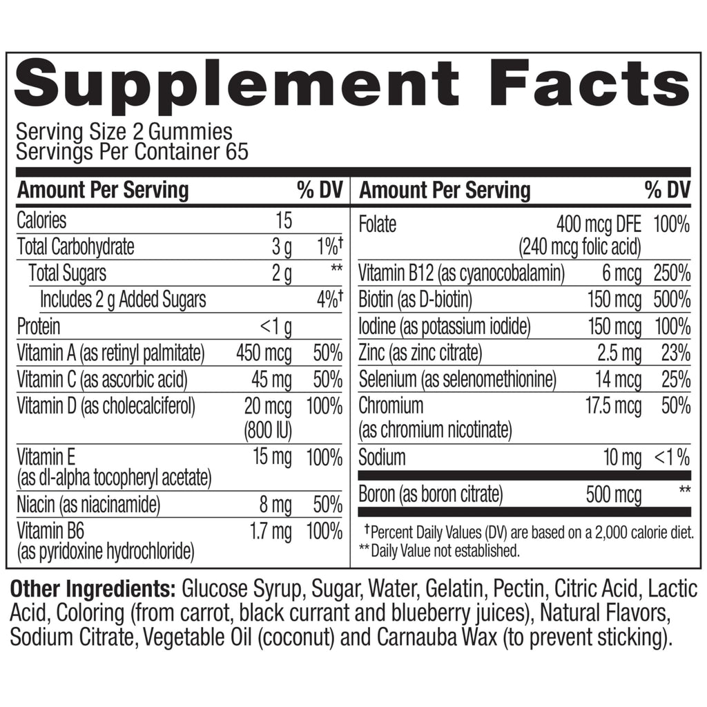 OLLY Women's Daily Multivitamin Gummy, Vitamins A, D, C, E, Biotin, Folic Acid, Adult Chewable Vitamin - FENGGESTORE20