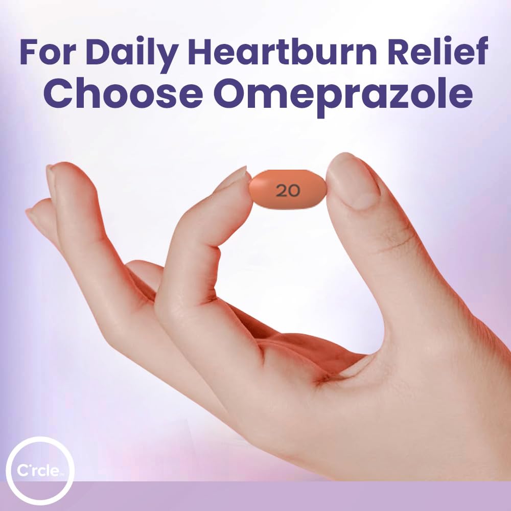 Omeprazole 20mg Bulk 84 ct - Heartburn Medicine Omeprazole Tablets - Acid Reducer Pills for Heartburn Relief and Acid Reflux Medicine - Six 14 Ct Bottles - FENGGESTORE20