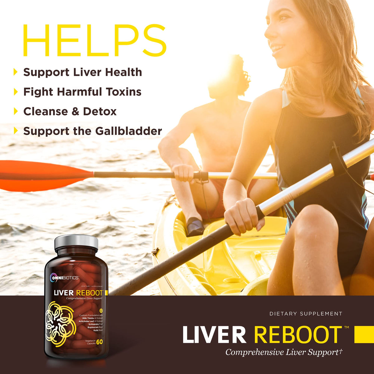OmniBiotics Liver Cleanse Detox & Repair Supplement – Milk Thistle, Dandelion Root, Alpha Lipoic Acid, Artichoke Extract, Schisandra, Silymarin – 60 Vegan Capsules - FENGGESTORE20