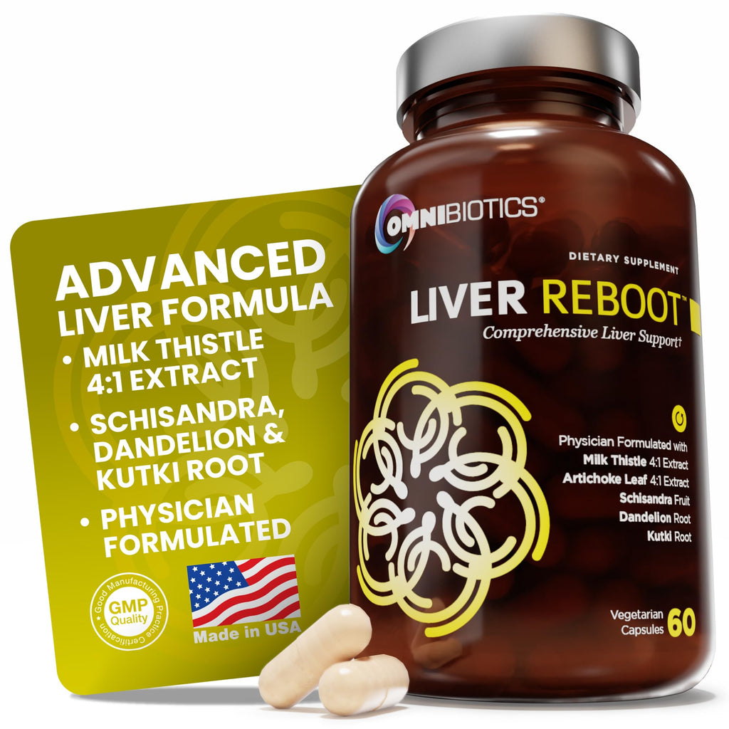 OmniBiotics Liver Cleanse Detox & Repair Supplement – Milk Thistle, Dandelion Root, Alpha Lipoic Acid, Artichoke Extract, Schisandra, Silymarin – 60 Vegan Capsules - FENGGESTORE20