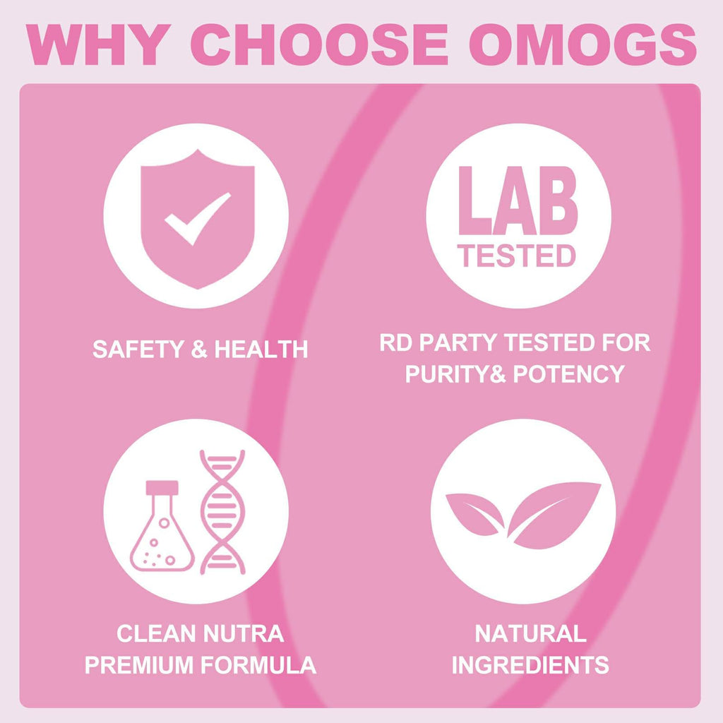 OMOGS Collagen Peptides Powder, with Prebiotics & Cranberry Extract -Hydrolyzed Collagen Peptides Support Hair, Skin, Nail, Bone & Digestive Health - FENGGESTORE20