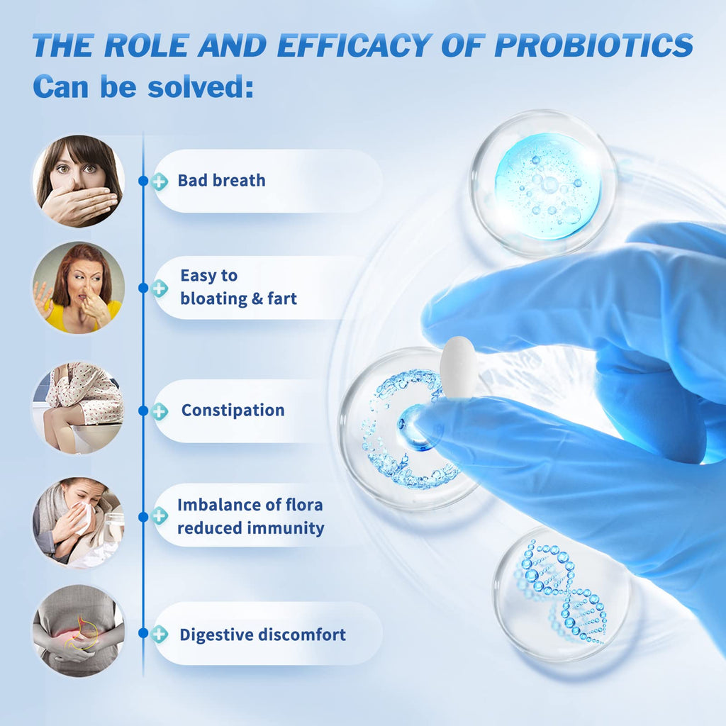 OMOGS Probiotics 90 Billion CFUs 18 Strains, with 3 Organic Prebiotics & Vitamin C, Nutritional Supplement for Women, Men & Kids, Support Metabolism - FENGGESTORE20