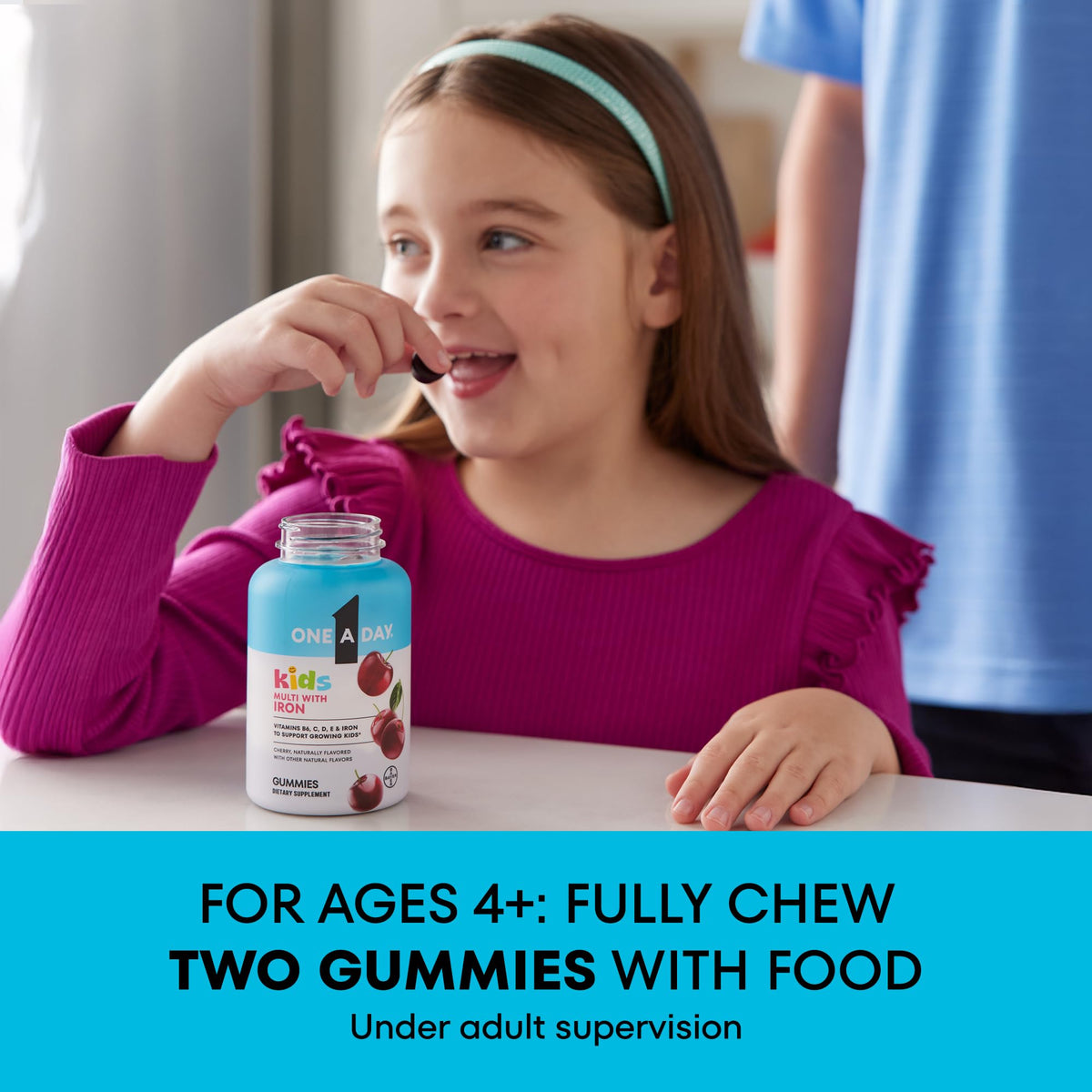 One A Day Kids Multivitamin with Iron Gummy, Vitamin D, Vitamin C, E, Zinc for Immune Support, Gummy Vitamins, Kids Multivitamin Gummies with Iron - FENGGESTORE20