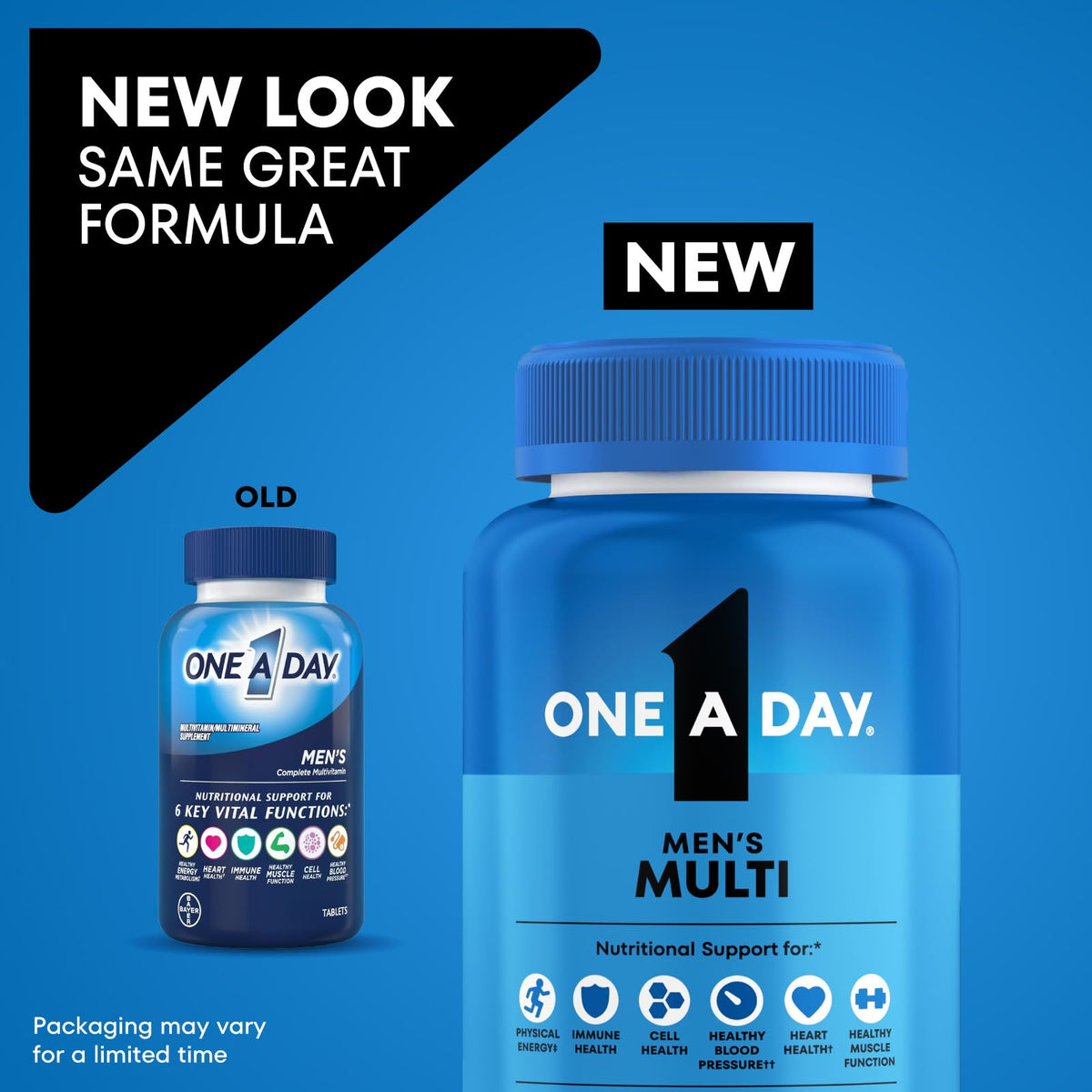 One A Day Multivitamin for Men - Daily Mens Multivitamins with Vitamin D, Zinc, Folic Acid, and B Vitamins, Physical Energy Support, 200 Count - FENGGESTORE20