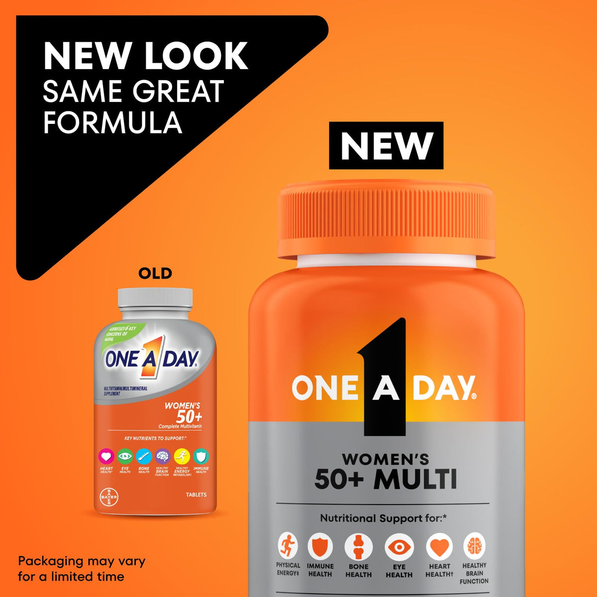 One A Day Multivitamin for Women 50 and Over Tablets, Womens Multivitamin 50 plus with Vitamins D, C, E, Zinc & Biotin, Daily Vitamins - FENGGESTORE20
