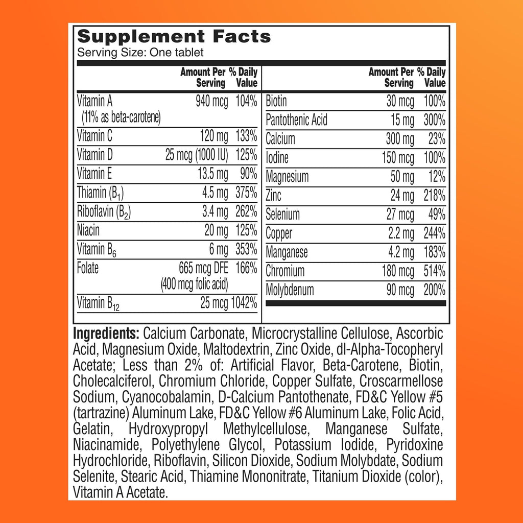 One A Day Multivitamin for Women 50 and Over Tablets, Womens Multivitamin 50 plus with Vitamins D, C, E, Zinc & Biotin, Daily Vitamins - FENGGESTORE20