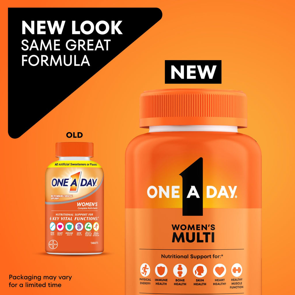 One A Day Multivitamin for Women- Daily Vitamins for Woman with Biotin, Calcium, Folic Acid, Iron & Zinc, Complete Women’s Vitamins - FENGGESTORE20